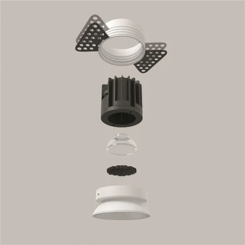 Встраиваемый светильник Round 3000K 7W 50° (Белый) - фото 7