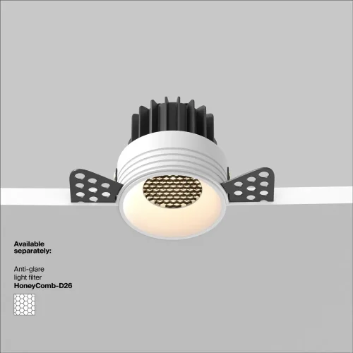 Встраиваемый светильник Раунд / Round 7 Вт 3000 К 50° (Белый) DL058-7W3K-TRS-W - фото 4