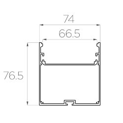 Профиль накладной алюминиевый LC-LP-7774-2 Anod