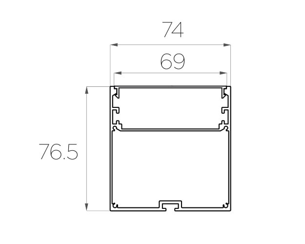 Профиль накладной алюминиевый LC-LP-7774-2 Anod - фото 3