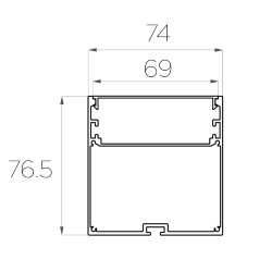 Профиль накладной алюминиевый LC-LP-7774-2 Anod