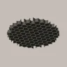 Антибликовая решётка ⌀45мм (Черный) HoneyComb-D45 - фото 4