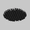 Антибликовая решётка ⌀45мм (Черный) HoneyComb-D45 - фото 5