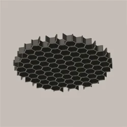Антибликовая решётка ⌀45мм (Черный) HoneyComb-D45