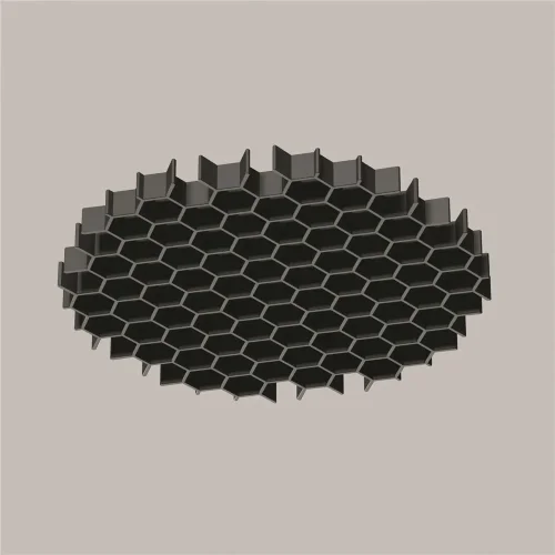 Антибликовая решётка ⌀45мм (Черный) HoneyComb-D45 - фото 2