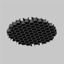 Антибликовая решётка ⌀45мм (Черный) HoneyComb-D45