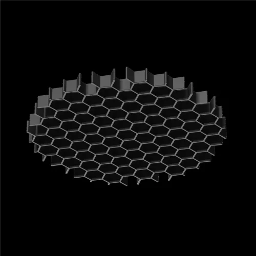 Антибликовая решётка ⌀45мм (Черный) HoneyComb-D45 - фото 5