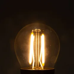 Лампа Филаментная Шар Ø45 мм 24В, Цоколь E27, 2 Вт, Тепло-белая, 2700К