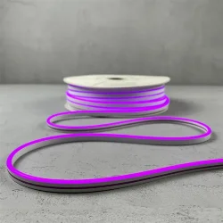 Односторонний Гибкий Неон 6х12мм Фиолетовый 12В, IP65