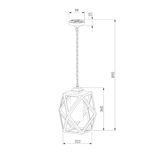 Уличный подвесной светильник Ambra H IP33 35133/H черный - фото 5