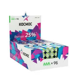 Элемент питания алкалиновый AAA/LR03 (уп.96шт) КОСМОС KOCLR03_96BOX