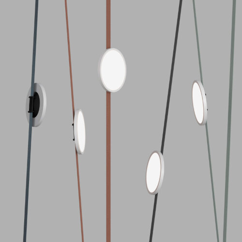 DK5566-WH+BK Cветильник для трека-ремня Belty, серия Flow, со светодиодом, D168*H29.5мм, 48V DC, 10W, RA90, 120°, 4000K, IP20, белый с черным, алюминий. Фото 2