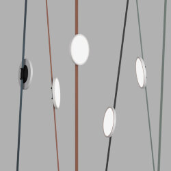 Cветильник для трека-ремня Belty, серия Flow, со светодиодом, D168*H29.5мм, 48V DC, 10W, RA90, 120°, 4000K, IP20, белый с черным, алюминий, Denkirs DK5566-WH+BK