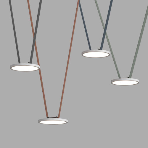 DK5566-WH+BK Cветильник для трека-ремня Belty, серия Flow, со светодиодом, D168*H29.5мм, 48V DC, 10W, RA90, 120°, 4000K, IP20, белый с черным, алюминий. Фото 3