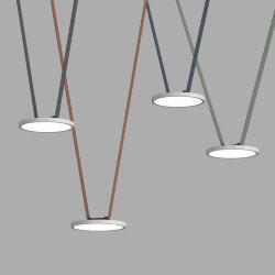 Cветильник для трека-ремня Belty, серия Flow, со светодиодом, D168*H29.5мм, 48V DC, 10W, RA90, 120°, 4000K, IP20, белый с черным, алюминий, Denkirs DK5566-WH+BK