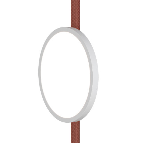 DK5566-WH+BK Cветильник для трека-ремня Belty, серия Flow, со светодиодом, D168*H29.5мм, 48V DC, 10W, RA90, 120°, 4000K, IP20, белый с черным, алюминий. Фото 4