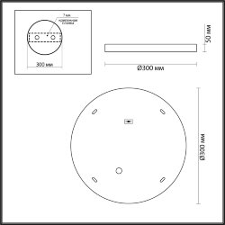 Настенный светильник «ODEON LIGHT» 5064/24L, серия: BERGI (крепление на основание) - Переключение цв. температуры на корпусе светильника