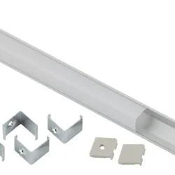 Комплект с угловом накладным анодир. профилем CAB280 16х16мм 2м и квадратным экраном 2м 1616S Эра Б0039466