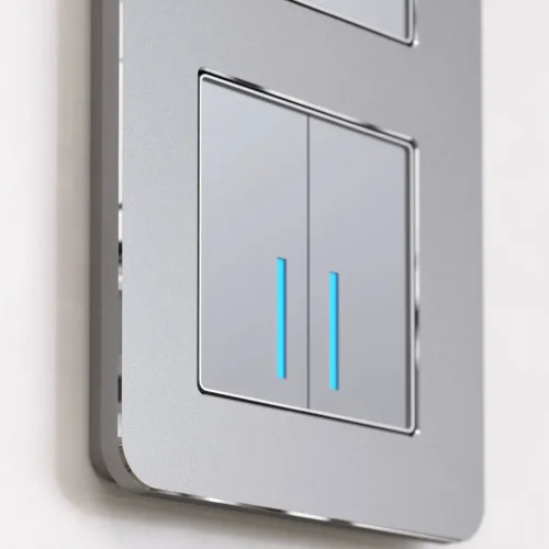 Рамка из металла на 4 поста Platinum алюминий W0042606 - фото 2