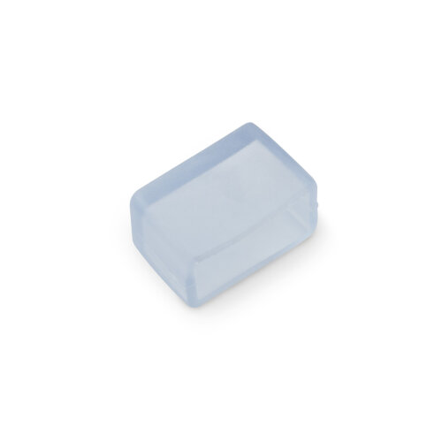 UCW-K14-CLEAR 025 POLYBAG Изолирующий зажим заглушка для светодиодной ленты 220В, 14-16х7мм, цвет прозрачный, 25 штук в пакете, TM Uniel - фото 1
