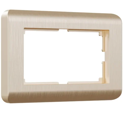 Рамка из поликарбоната для двойной розетки Stream шампань W0082111 - фото
