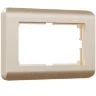 Рамка из поликарбоната для двойной розетки Stream шампань W0082111 - фото