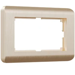 Рамка из поликарбоната для двойной розетки Stream шампань W0082111
