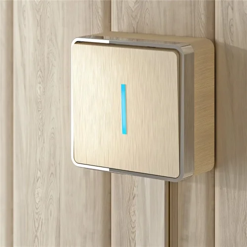 Выключатель одноклавишный с подсветкой Gallant шампань рифленый W5010110 - фото 2