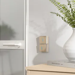 Выключатель одноклавишный с подсветкой Gallant шампань рифленый W5010110