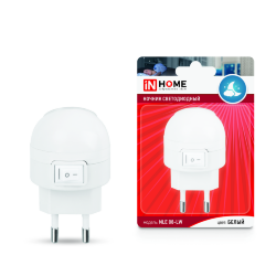 Ночник светодиодный NLE 08-LW белый с выключателем вращающийся 360 градусов 230В IN HOME