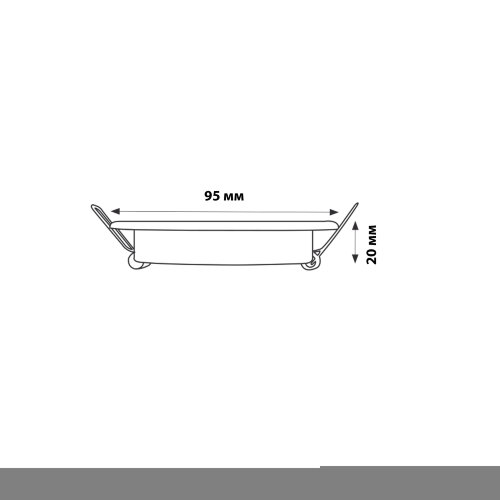 DLS-L150 GU5.3 GLASSY-YELLOW Светильник декоративный встраиваемый, серия Luciole, Без лампы, цоколь GU5.3, Доп, светодиодная подсветка 3Вт, Стекло, Зеркальный-светло-желтый - фото 6