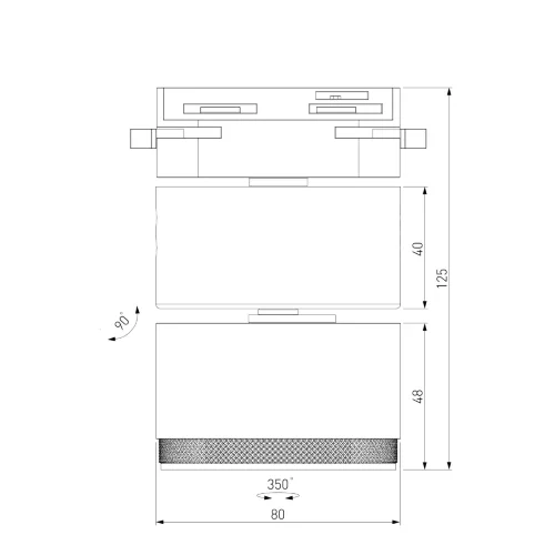 Трековый светильник для однофазного шинопровода Impact чёрный матовый/золото 10 Вт 4200K 85514/01 - фото 5