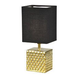UML-B306 E14 GOLD-BLACK Светильник настольный декоративный под лампу Е14, 40W, Механический выключатель, Золотой-Черный