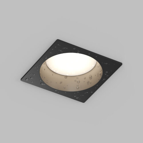 Встраиваемый влагозащищенный светильник DEEP, IP65, 15 Вт, GU5.3, LED, черный, пластик. Фото 3