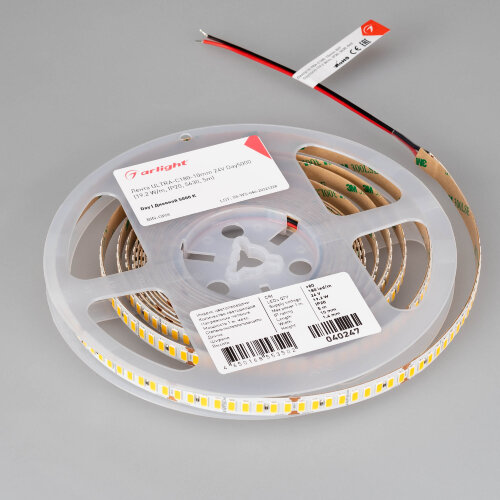 Светодиодная лента ULTRA-С180-10mm 24V Day5000 (19.2 W/m, IP20, 5630, 5m) (Arlight, высок.эфф.200 лм/Вт) 040247 - фото 5
