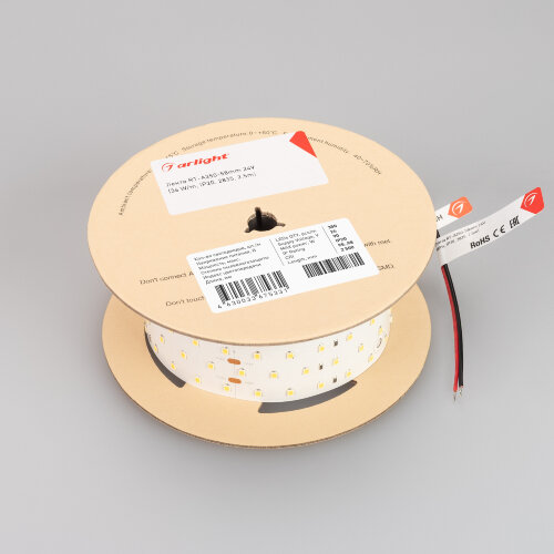 Светодиодная лента RT 2-2500 24V Day5000 5x2 (2835, 875 LED, CRI98) (Arlight, 36 Вт/м, IP20) - фото 2
