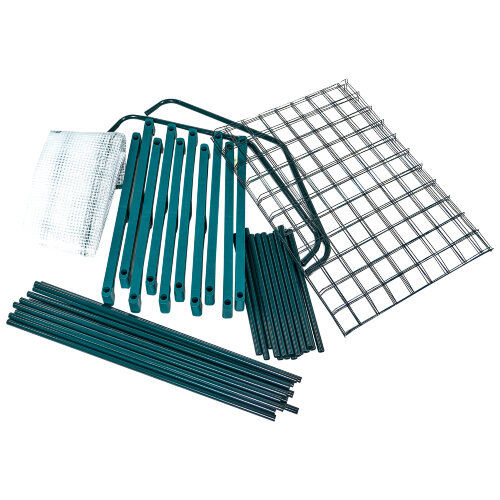 UGH-R20 H160 GREEN-WHITE Парник-стеллаж для рассады, 4 полки, 70x50x160см, Металлическая труба в ПВХ, цвет зеленый, Тент из армированного полиэтилена 135г-м2, цвет сетки белый, TM ФитоЛето - фото 2