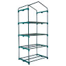 UGH-R20 H160 GREEN-WHITE Парник-стеллаж для рассады, 4 полки, 70x50x160см, Металлическая труба в ПВХ, цвет зеленый, Тент из армированного полиэтилена 135г-м2, цвет сетки белый, TM ФитоЛето - фото 6