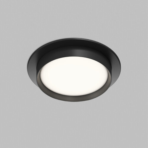 Встраиваемый светильник RATIO, GX53, до 15 Вт, LED, IP20, черный, алюминий, акрил.