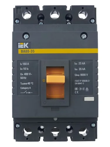 Выключатель автоматический 3п 160А 35кА ВА 88-35 KARAT IEK SVA30-3-0160 - фото 2
