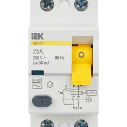Выключатель дифференциального тока (УЗО) 2п 25А 30мА тип AC ВД1-63 KARAT IEK MDV10-2-025-030