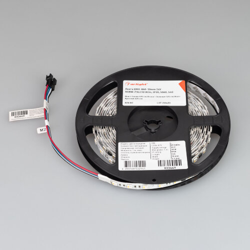 Светодиодная лента DMX-В60-10mm 24V RGBW-РХ6 (18 W/m, IP20, 5060, 5m) (Arlight) 033449 - фото 3