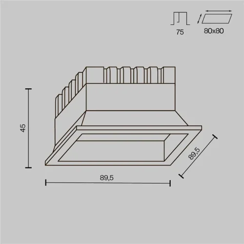 Встраиваемый светильник Okno 3000-4000-6000K 8Вт 100° IP 44 (Белый) - фото 2