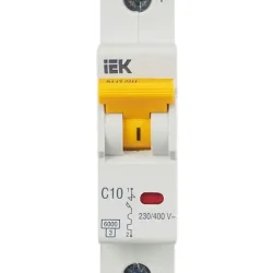 Выключатель автоматический модульный 1п C 10А 6кА ВА47-60M KARAT IEK MVA31-1-010-C