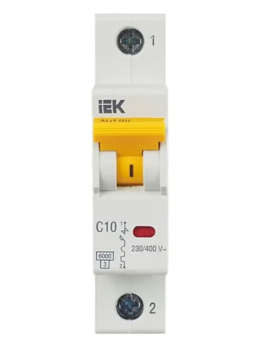 Выключатель автоматический модульный 1п C 10А 6кА ВА47-60M KARAT IEK MVA31-1-010-C - фото 2