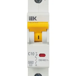 Выключатель автоматический модульный 1п C 10А 6кА ВА47-60M KARAT IEK MVA31-1-010-C