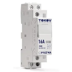 Контактор модульный 18мм 16А 230В АС 2НО PRIZMA TOKOV ELECTRIC TKE-PZ-MC-1-16-230-20
