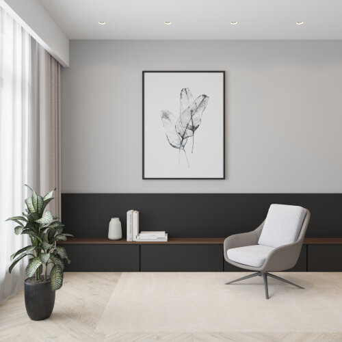 DK2085-BK Фиксирующее кольцо для светильников серии INVIZ DK2080-WH, DK2081-WH, черное, ABS-пластик. Фото 6