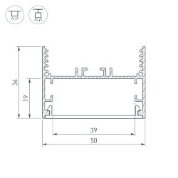 Угол SL-LINE-5035 внешний (Arlight, Металл)