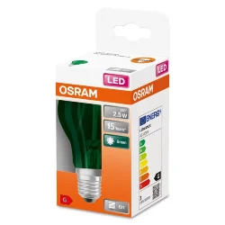 Лампа светодиодная филаментная зелёная 2.5W (=15W) E27 | LED STAR 3Y | - OSRAM